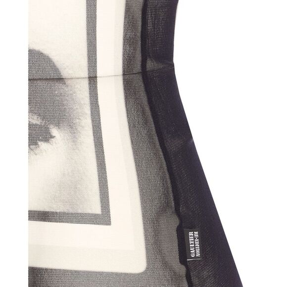 Jean Paul Gaultier Women Eyes And Lips Printed Long Sleeves Top - Picture 3 of 4